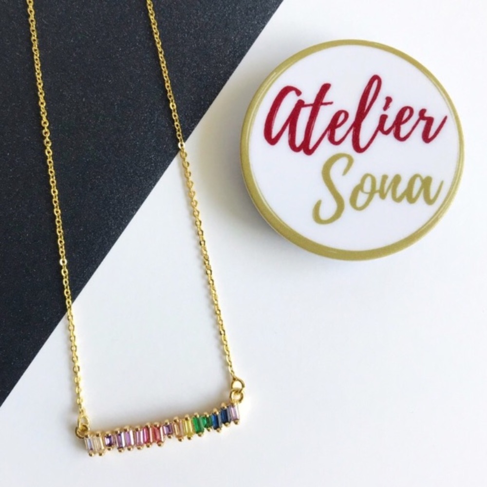 Rainbow Bar Necklace🌈